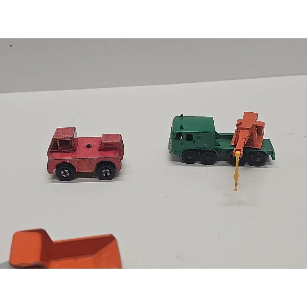 Matchbox Lesney Vintage  Job Lot Crane #30-BP #25-Dump Truck #48 Snow Plow #16